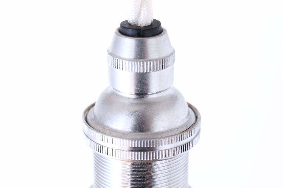 ブリティッシュ・トラディショナル アルミヘアラインシルバー E17コードペンダントランプ