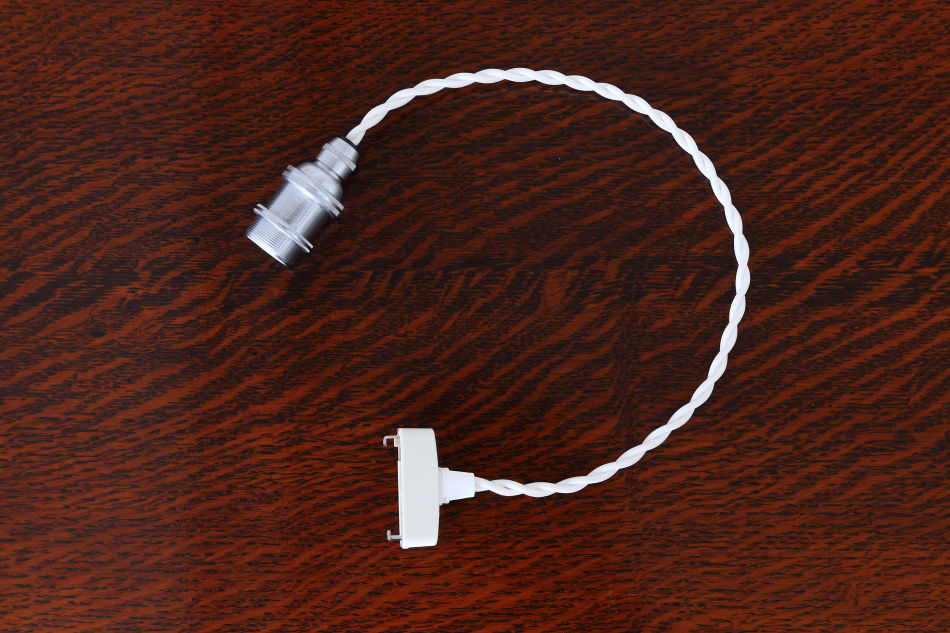 ブリティッシュ・トラディショナル アルミヘアラインシルバー E17コードペンダントランプ