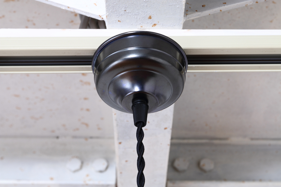 ブリティッシュ・トラディショナル アルミヘアラインシルバー E17コードペンダントランプ