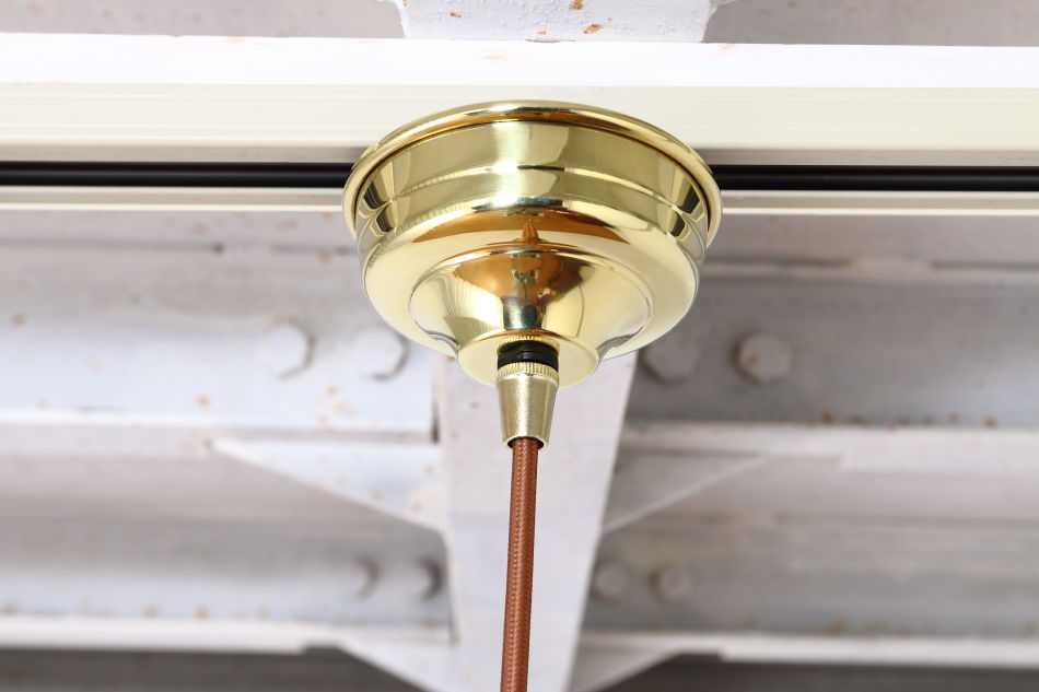 ブリティッシュ・トラディショナル アルミヘアラインシルバー E17コードペンダントランプ