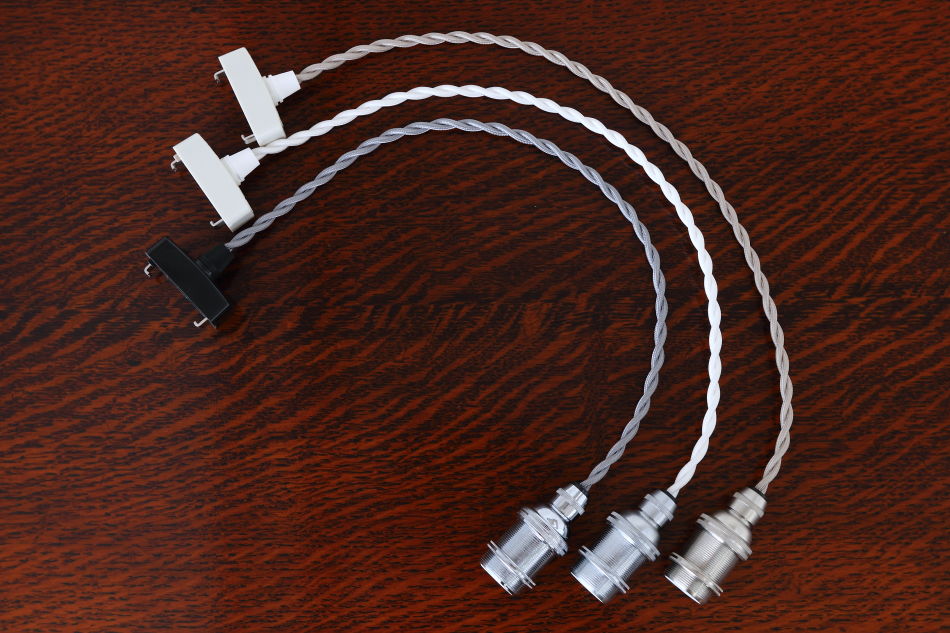 ブリティッシュ・トラディショナル アルミヘアラインシルバー E17コードペンダントランプ