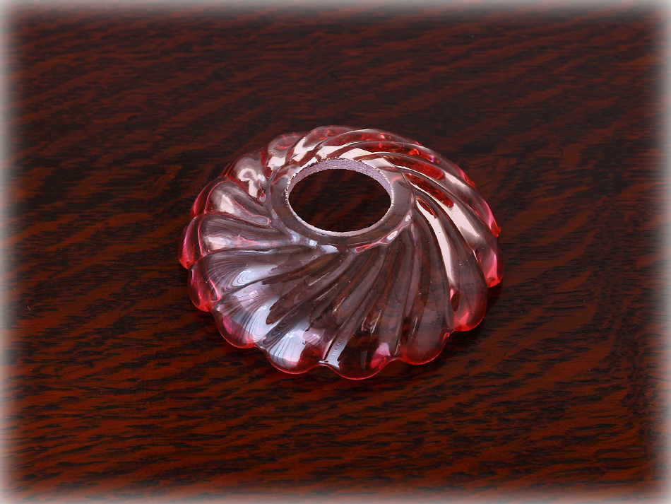 オールドバカラBACCARAT ピンククリスタル ディッシュ ミニペンダントランプ