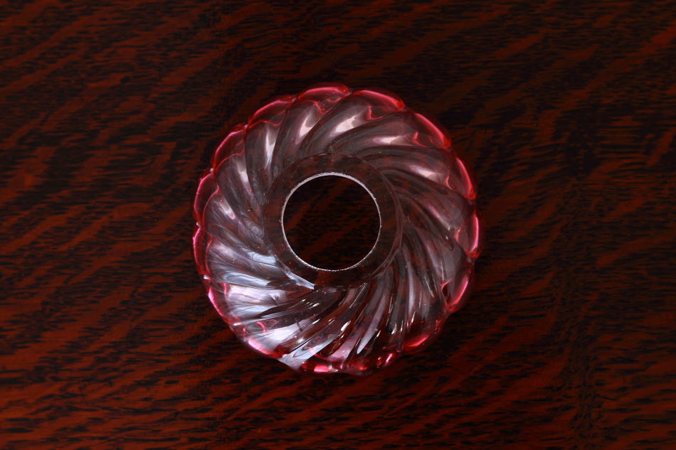 オールドバカラBACCARAT ピンククリスタル ディッシュ ミニペンダントランプ