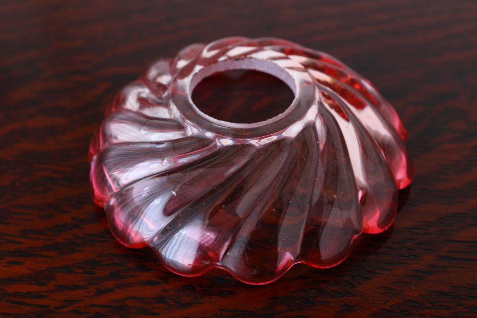 オールドバカラBACCARAT ピンククリスタル ディッシュ ミニペンダントランプ