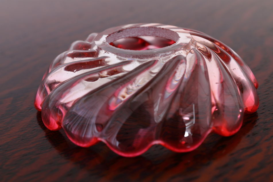 オールドバカラBACCARAT ピンククリスタル ディッシュ ミニペンダントランプ