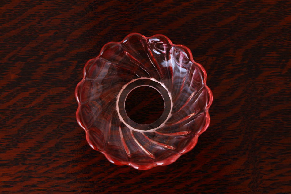 オールドバカラBACCARAT ピンククリスタル ディッシュ ミニペンダントランプ