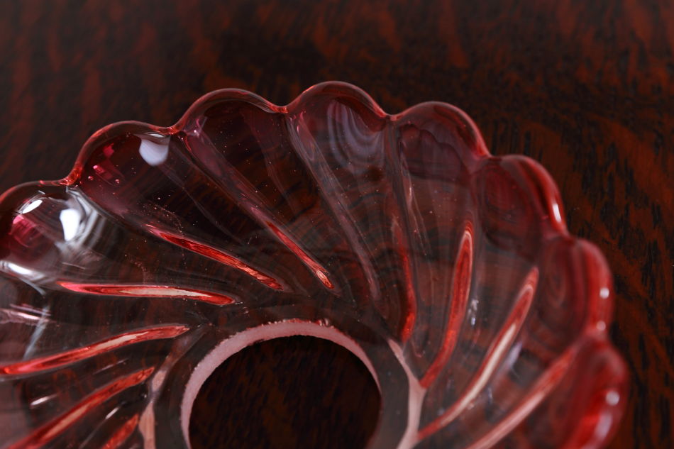 オールドバカラBACCARAT ピンククリスタル ディッシュ ミニペンダントランプ