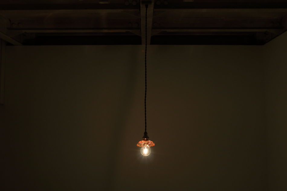 オールドバカラBACCARAT ピンククリスタル ディッシュ ミニペンダントランプ