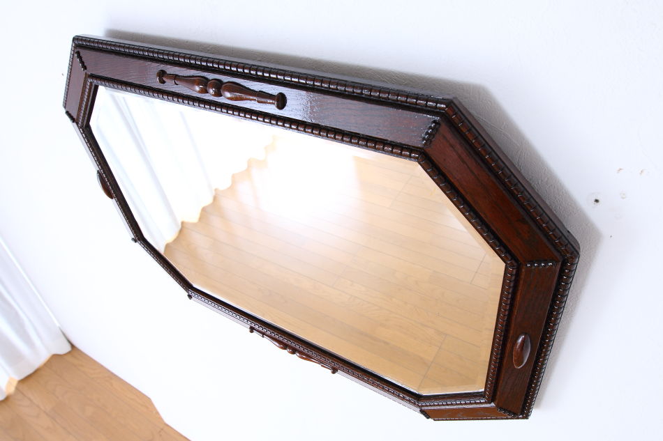 クオリティオーク カービングフレームウォールミラー