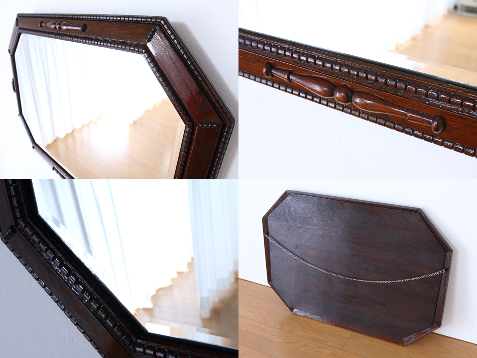 クオリティオーク カービングフレームウォールミラー