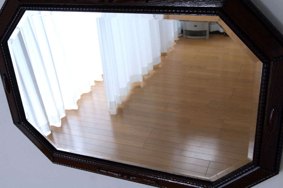 クオリティオーク カービングフレームウォールミラー