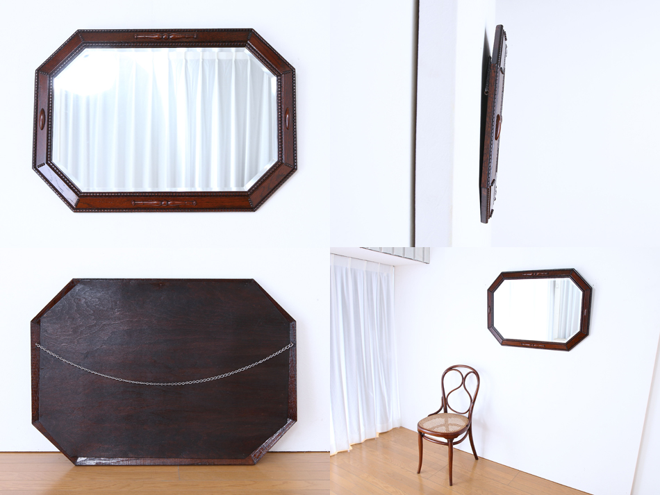 クオリティオーク カービングフレームウォールミラー