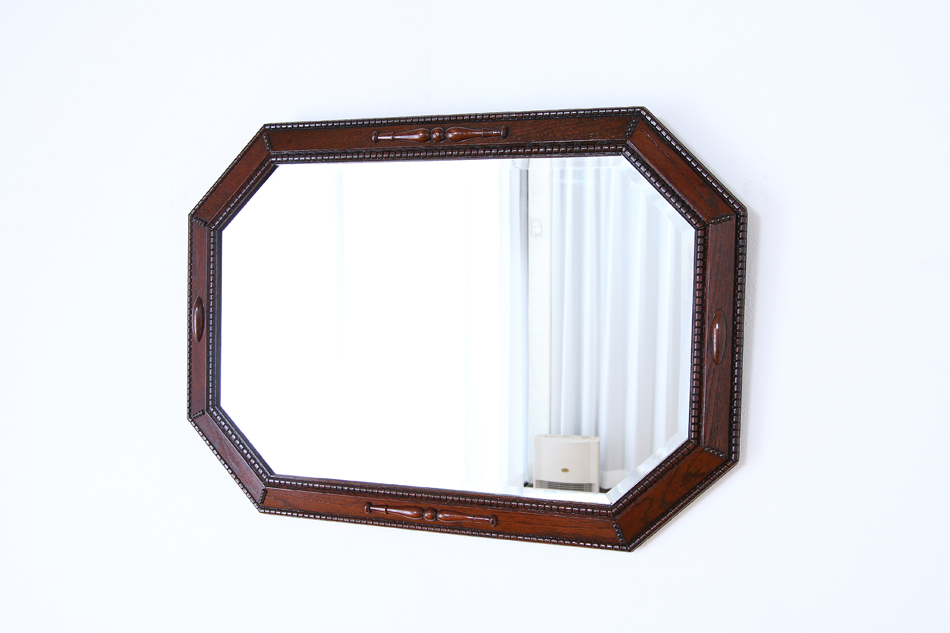 クオリティオーク カービングフレームウォールミラー