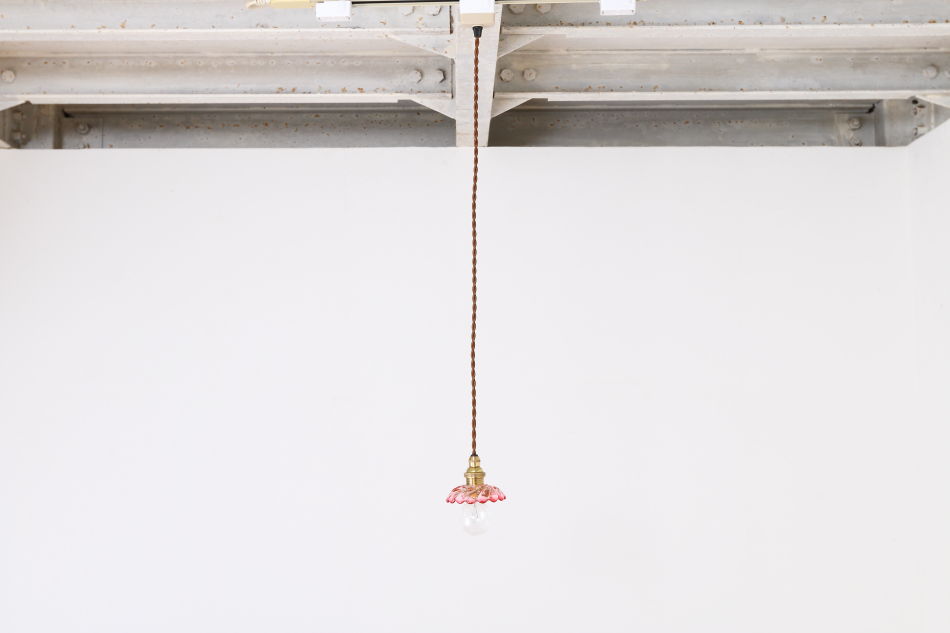 オールドバカラBACCARAT ピンククリスタル ディッシュ ミニペンダントランプ