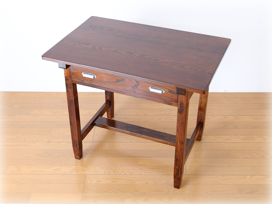 和骨董WA-COTTOO 昭和レトロ 欅(ケヤキ) ヒラデスクHIRA-DESK平机