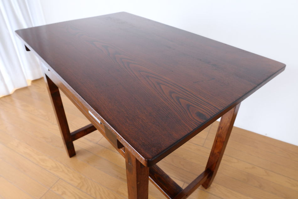 和骨董WA-COTTOO 昭和レトロ 欅(ケヤキ) ヒラデスクHIRA-DESK平机