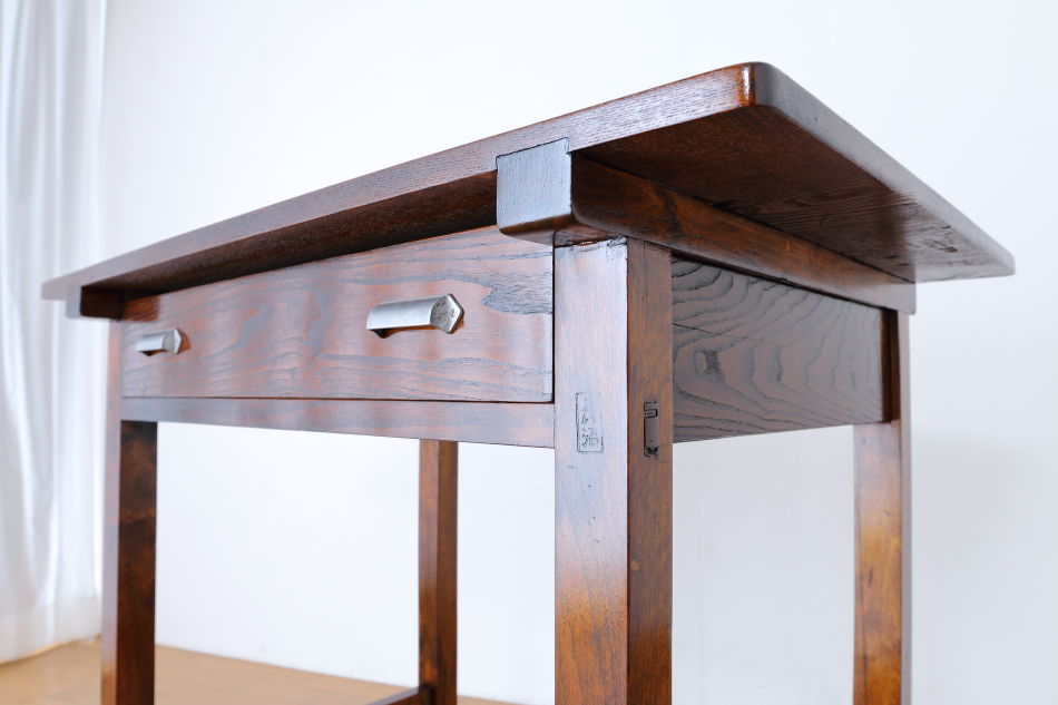 和骨董WA-COTTOO 昭和レトロ 欅(ケヤキ) ヒラデスクHIRA-DESK平机