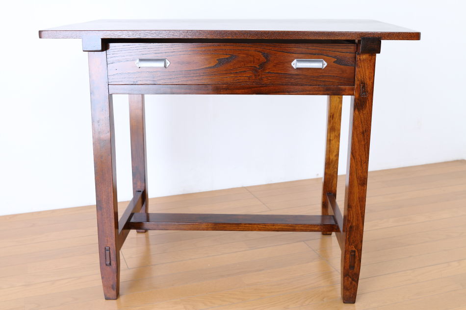 和骨董WA-COTTOO 昭和レトロ 欅(ケヤキ) ヒラデスクHIRA-DESK平机