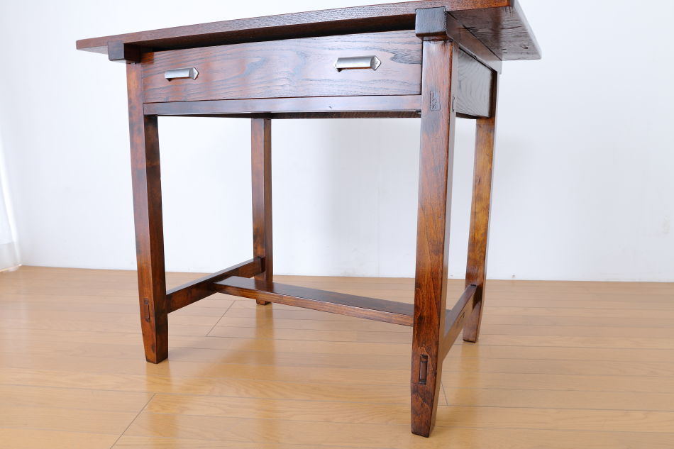和骨董WA-COTTOO 昭和レトロ 欅(ケヤキ) ヒラデスクHIRA-DESK平机