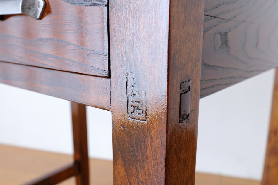 和骨董WA-COTTOO 昭和レトロ 欅(ケヤキ) ヒラデスクHIRA-DESK平机