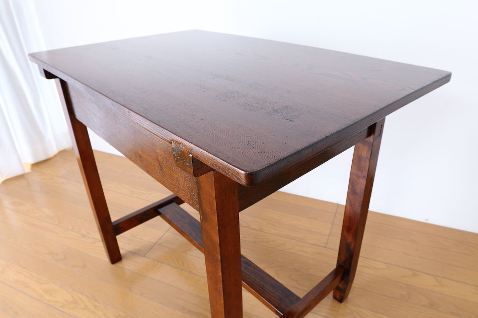 和骨董WA-COTTOO 昭和レトロ 欅(ケヤキ) ヒラデスクHIRA-DESK平机