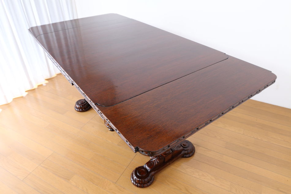 スーパークオリティ フローラル&バルボス チューダーオーク ドローリーフダイニングテーブル