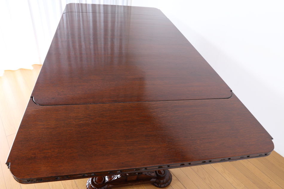 スーパークオリティ フローラル&バルボス チューダーオーク ドローリーフダイニングテーブル