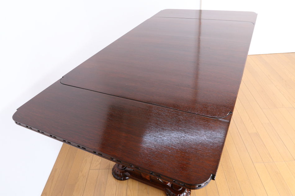 スーパークオリティ フローラル&バルボス チューダーオーク ドローリーフダイニングテーブル