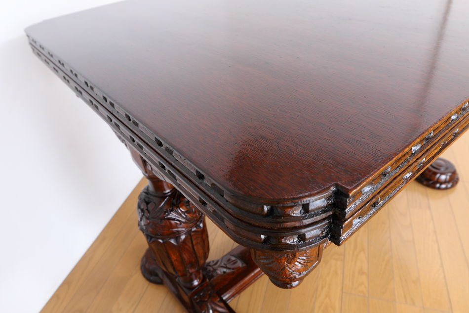 スーパークオリティ フローラル&バルボス チューダーオーク ドローリーフダイニングテーブル