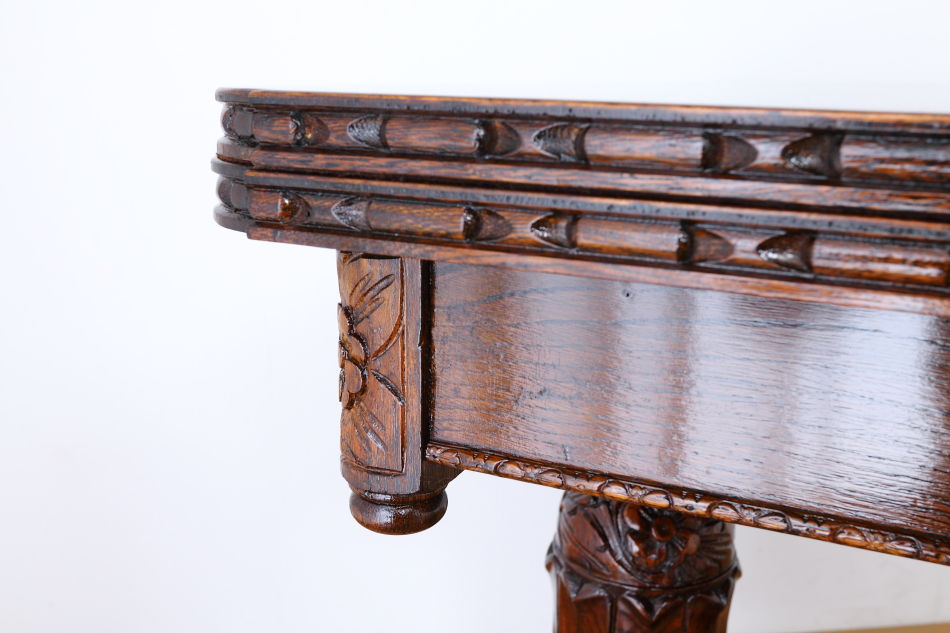 スーパークオリティ フローラル&バルボス チューダーオーク ドローリーフダイニングテーブル