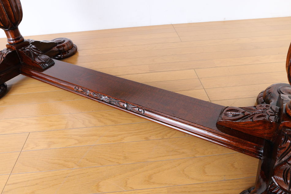 スーパークオリティ フローラル&バルボス チューダーオーク ドローリーフダイニングテーブル