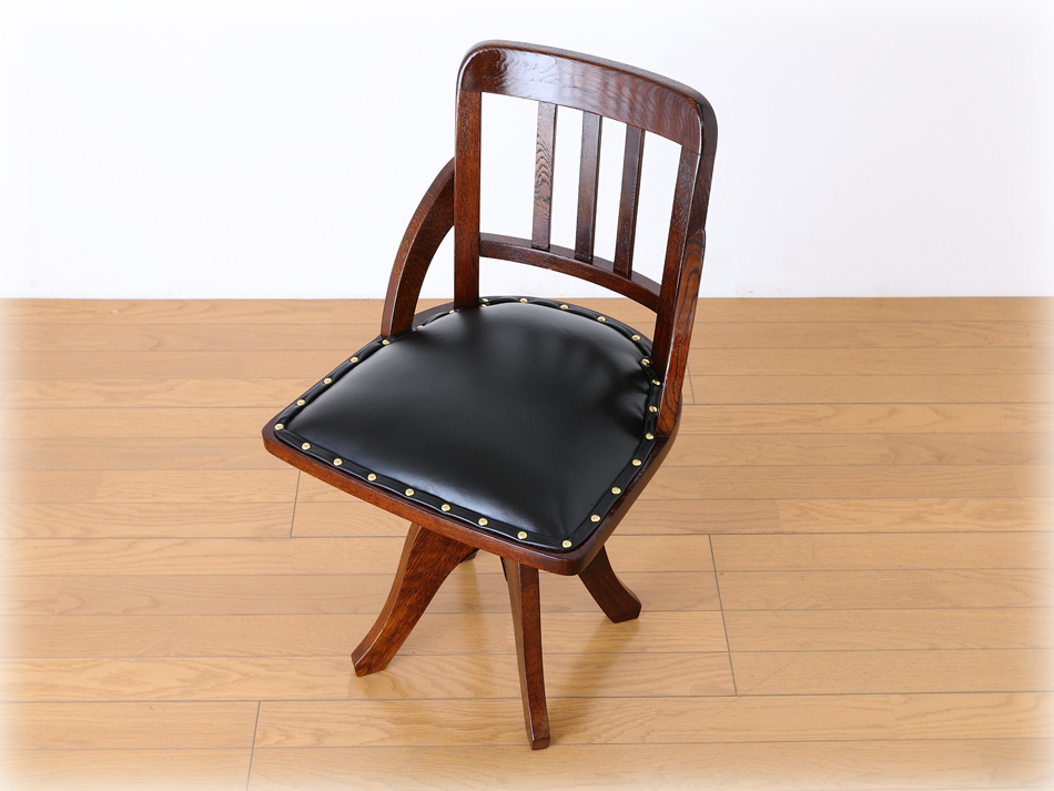 和骨董WA-COTTOO 大正ロマンTAISHO-ROMANスタイル 楢の事務椅子/オフィスチェア