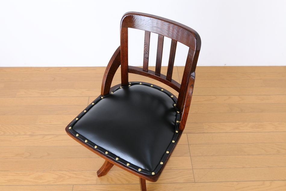 和骨董WA-COTTOO 大正ロマンTAISHO-ROMANスタイル 楢の事務椅子/オフィスチェア