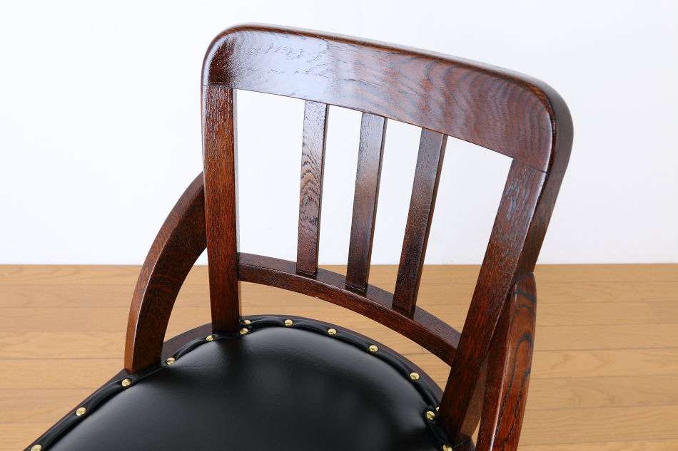 和骨董WA-COTTOO 大正ロマンTAISHO-ROMANスタイル 楢の事務椅子/オフィスチェア