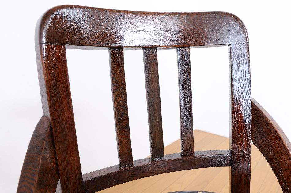 和骨董WA-COTTOO 大正ロマンTAISHO-ROMANスタイル 楢の事務椅子/オフィスチェア