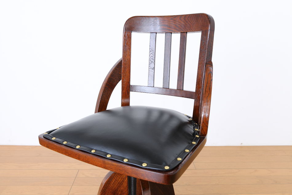 和骨董WA-COTTOO 大正ロマンTAISHO-ROMANスタイル 楢の事務椅子/オフィスチェア