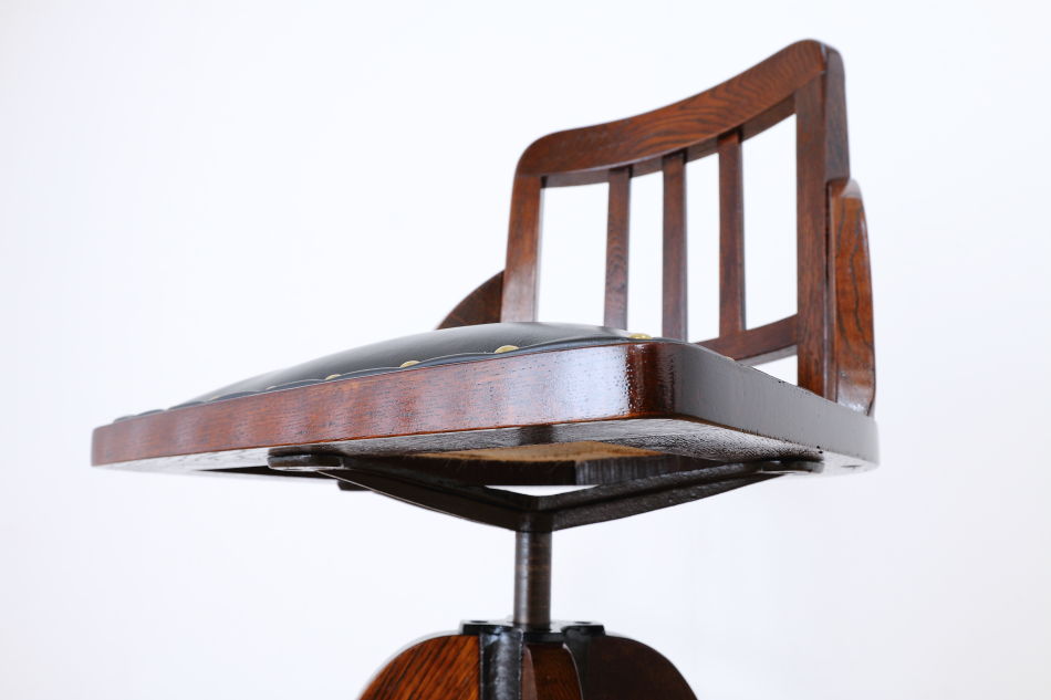 和骨董WA-COTTOO 大正ロマンTAISHO-ROMANスタイル 楢の事務椅子/オフィスチェア