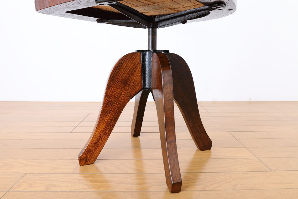 和骨董WA-COTTOO 大正ロマンTAISHO-ROMANスタイル 楢の事務椅子/オフィスチェア