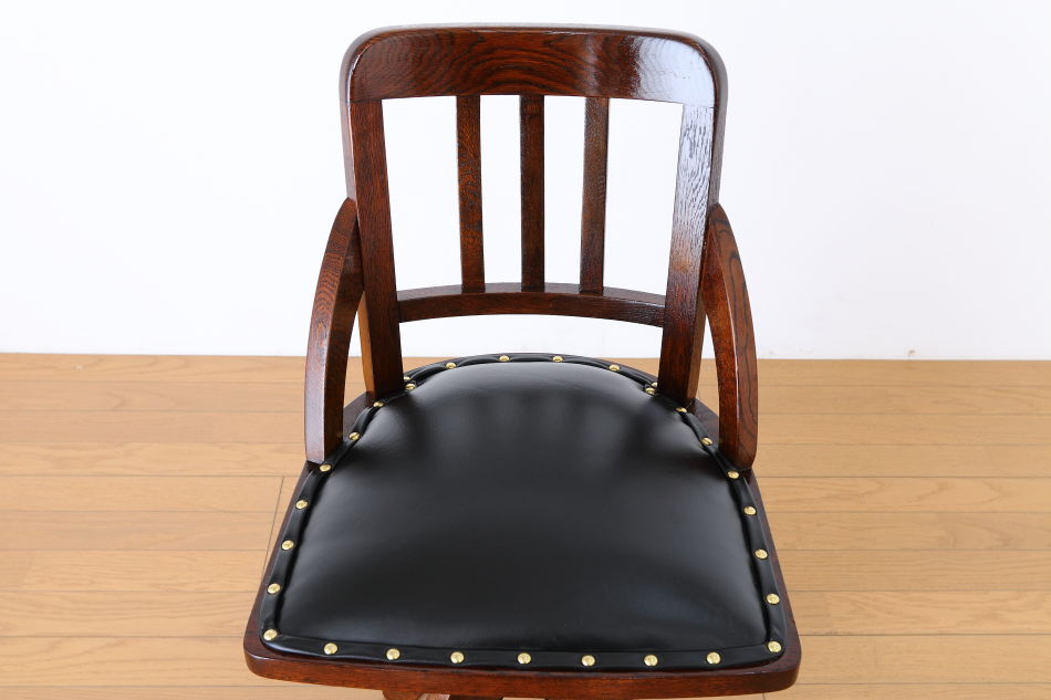 和骨董WA-COTTOO 大正ロマンTAISHO-ROMANスタイル 楢の事務椅子/オフィスチェア
