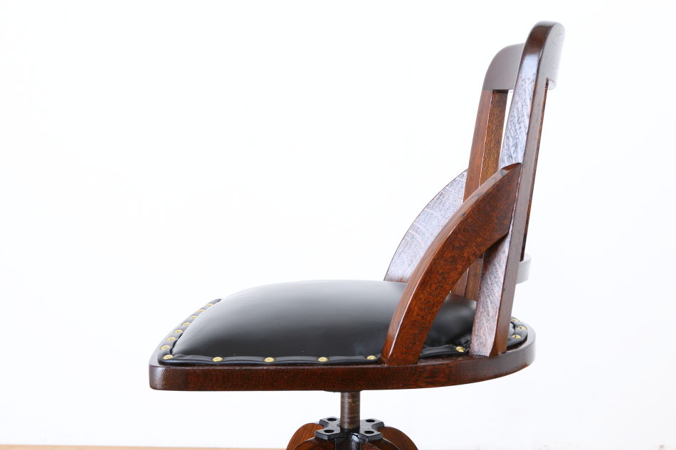 和骨董WA-COTTOO 大正ロマンTAISHO-ROMANスタイル 楢の事務椅子/オフィスチェア