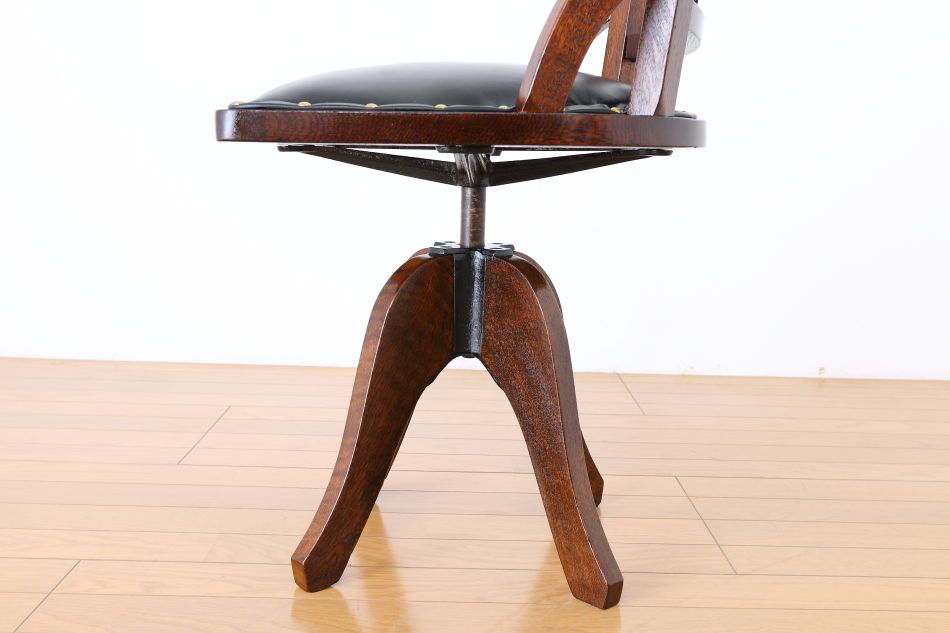 和骨董WA-COTTOO 大正ロマンTAISHO-ROMANスタイル 楢の事務椅子/オフィスチェア