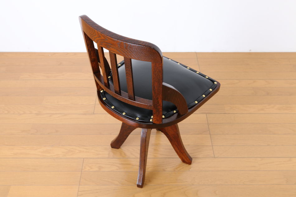 和骨董WA-COTTOO 大正ロマンTAISHO-ROMANスタイル 楢の事務椅子/オフィスチェア