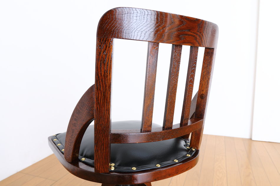 和骨董WA-COTTOO 大正ロマンTAISHO-ROMANスタイル 楢の事務椅子/オフィスチェア