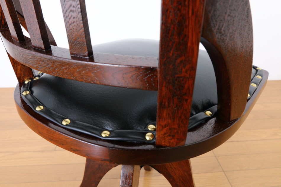 和骨董WA-COTTOO 大正ロマンTAISHO-ROMANスタイル 楢の事務椅子/オフィスチェア