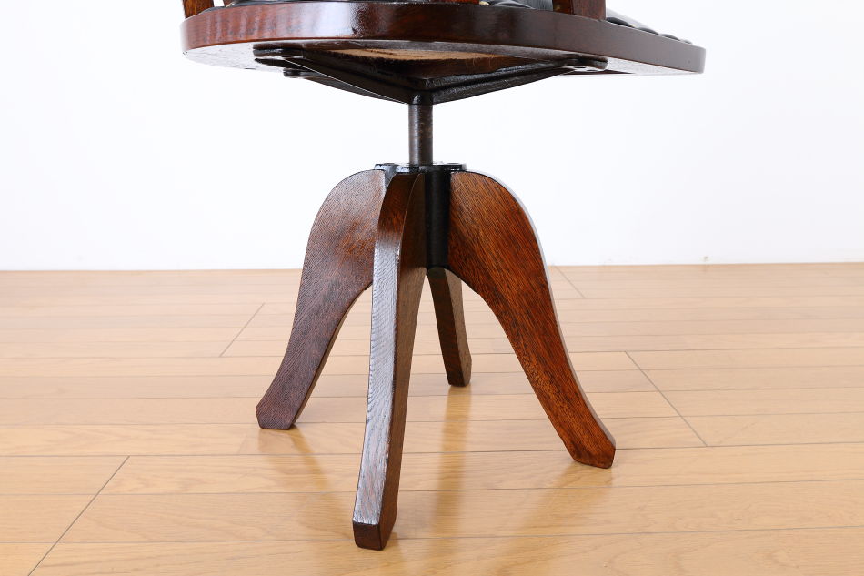 和骨董WA-COTTOO 大正ロマンTAISHO-ROMANスタイル 楢の事務椅子/オフィスチェア