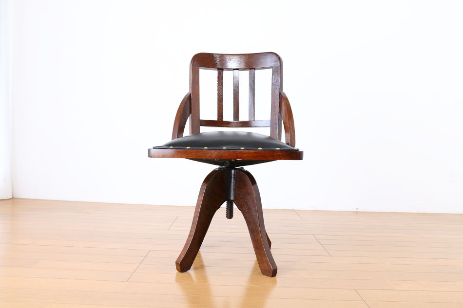 和骨董WA-COTTOO 大正ロマンTAISHO-ROMANスタイル 楢の事務椅子/オフィスチェア