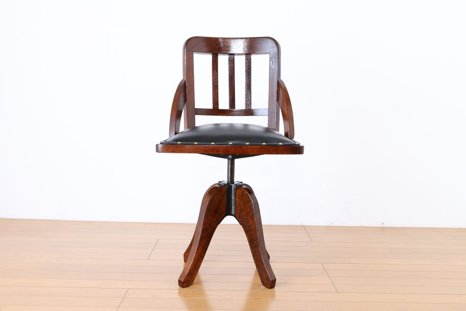和骨董WA-COTTOO 大正ロマンTAISHO-ROMANスタイル 楢の事務椅子/オフィスチェア