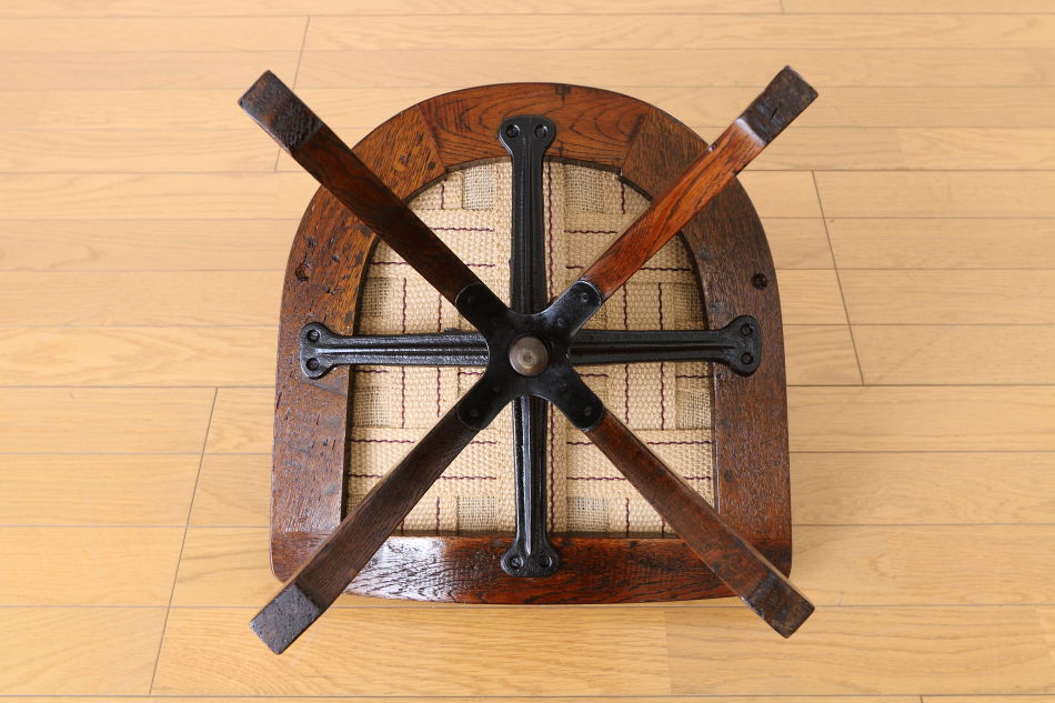 和骨董WA-COTTOO 大正ロマンTAISHO-ROMANスタイル 楢の事務椅子/オフィスチェア