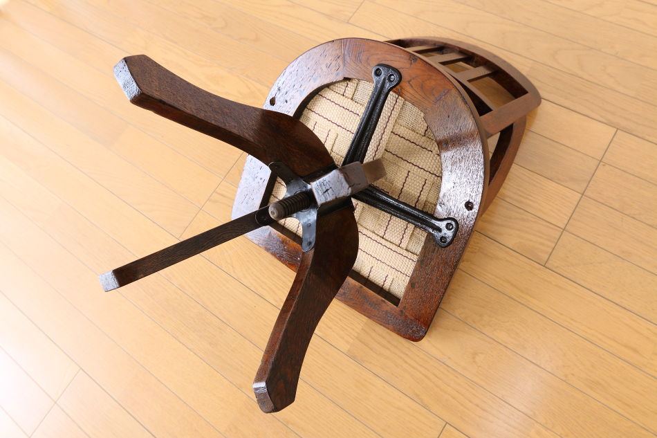 和骨董WA-COTTOO 大正ロマンTAISHO-ROMANスタイル 楢の事務椅子/オフィスチェア