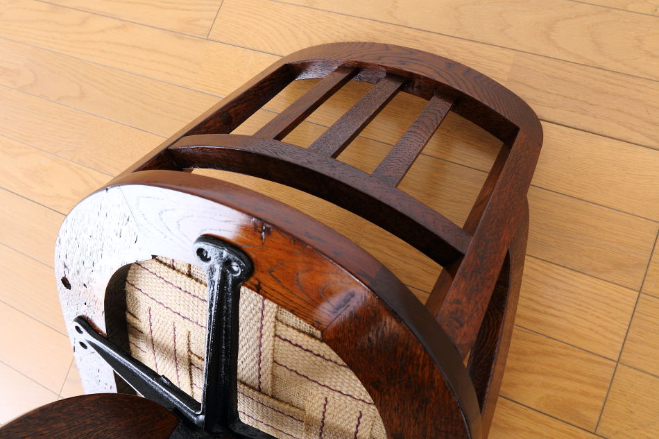 和骨董WA-COTTOO 大正ロマンTAISHO-ROMANスタイル 楢の事務椅子/オフィスチェア